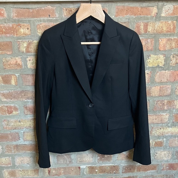 Theory Jackets & Blazers - Theory Gabe One Button Stretch Wool Blazer